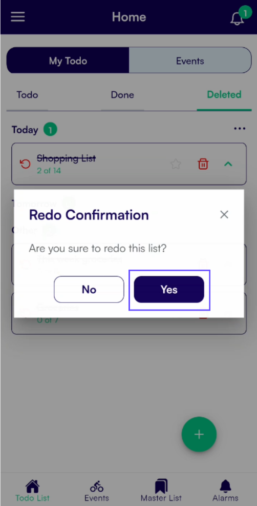 Redo Confirm