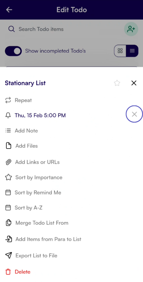 Remove Reminder