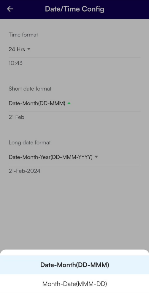 Short date format options