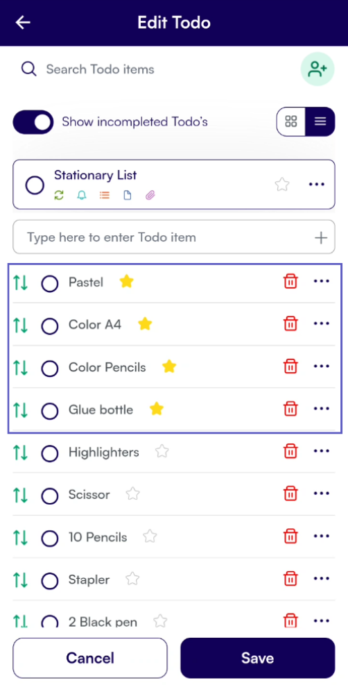 Sort by Important View