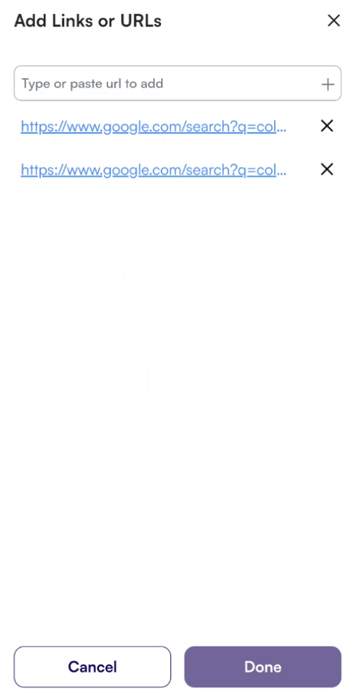 Add File Links or URLs Page